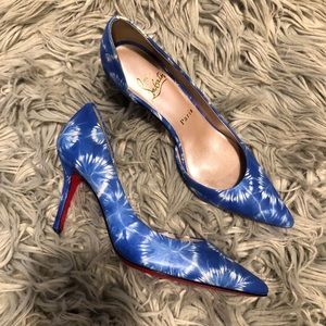 Louboutin blue pointed Iriza 36 heels